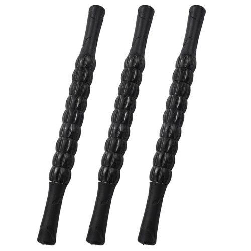 3X Adjustable Gear Muscle Massage Roller Trigger Point Massage Stick Self Myofascial Release Black