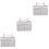 3Pièces Rangement Suspendu Polyester Pour Accessoires 6