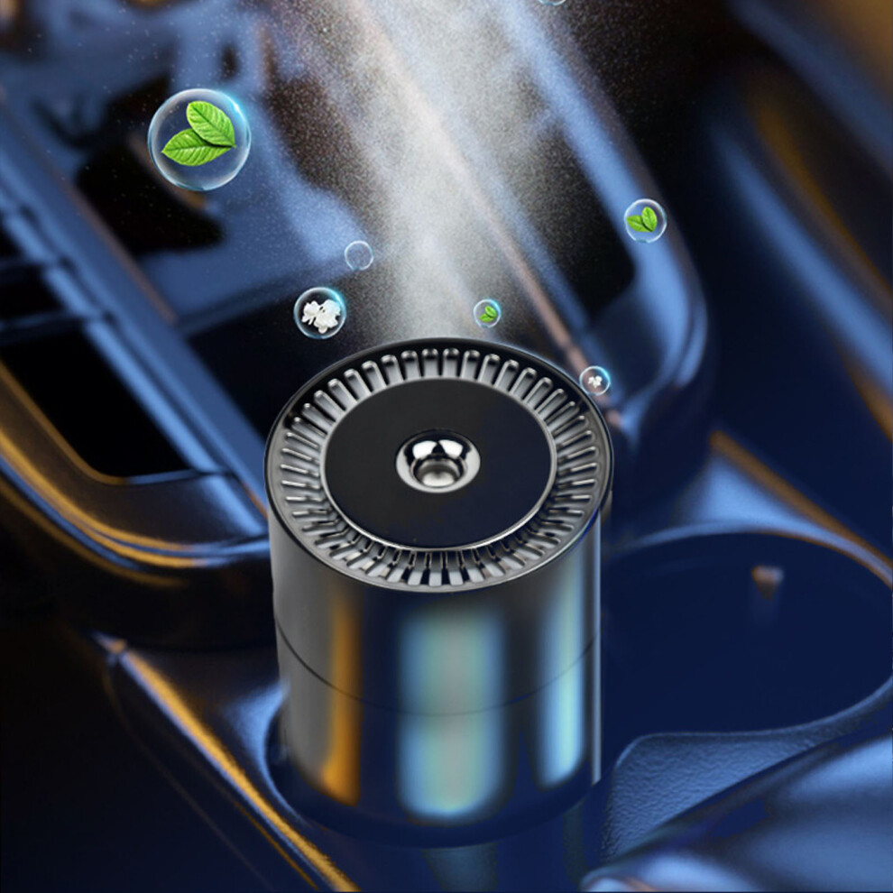 Portable Car Fragrance Humidifier With 260Ml, 3 Gears, Auto Induction, Colorful Light/Grey 8311371096366