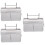 3Pièces Rangement Suspendu Polyester Pour Accessoires 8