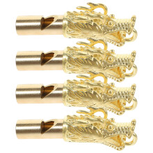 12Pcs Metal Brass Loud Emergency Whistles Animal Head Outdoor Survival