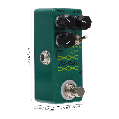 1Stk Gitarren Effektgerät Vibrato -in-Eins Metall Grün 2