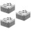 3Pièces Cendrier Portable Carreau Métal Strass Élégant 9