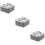 3Pièces Cendrier Portable Carreau Métal Strass Élégant 11