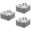 3Pièces Cendrier Portable Carreau Métal Strass Élégant 8