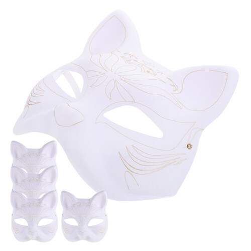 25Pièces Masques Vierges En Papier Blancs Pour Création Et Carnaval 1