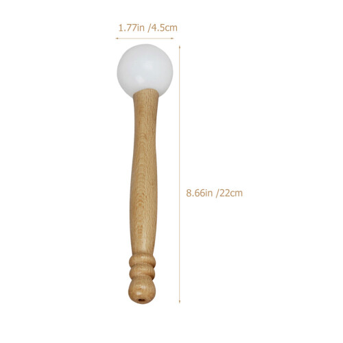 1Ensemble Maillet Percussion En Bois Et Caoutchouc Pour Bol Zen 2