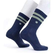 Chaussettes Hurley Quarter pour homme, rayures Low Tide, noires et vertes