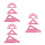 3Sets Pink Multi-Functional Metal Protractor Set for Office and School 9