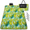 Picknickdecke - SPRINGOS - 200x200cm - Wasserfest - Tragbar - Blattmuster 1