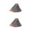 2Pièces Volcan Simulation Multi Et Lumière Pour Décor 7