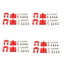 8Pcs Metal Front Rear Bumper Rescue Trailer Hook & Mount Set for Wpl Rc Car Truck Light Weight Cool and Attractive