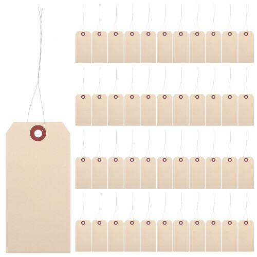 250Pièces Étiquettes Manille Beige Fer Pour
