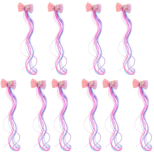 5Paires Extensions Clips Colorées Accessoires Fille 2