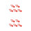 10Pcs Ceramic Red Chopstick Rests for Christmas Party Tableware 8