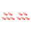 10Pcs Ceramic Red Chopstick Rests for Christmas Party Tableware 7