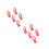 10Pcs Ceramic Red Chopstick Rests for Christmas Party Tableware 4