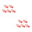 10Pcs Ceramic Red Chopstick Rests for Christmas Party Tableware 10