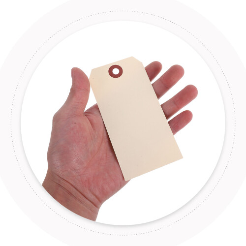 250Pièces Étiquettes Manille Beige Fer Pour 2