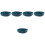5Pcs Blue Plastic Denture Holder Box with Mirror Lightweight Portable 4