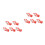 10Pcs Ceramic Red Chopstick Rests for Christmas Party Tableware 6