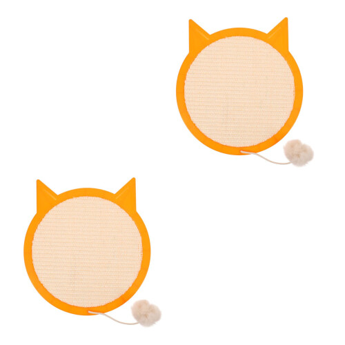 2Pièces Griffoir Bois Sisal Multifonction Khaki Pour Chat 2