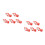 10Pcs Ceramic Red Chopstick Rests for Christmas Party Tableware 5