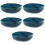 5Pcs Blue Plastic Denture Holder Box with Mirror Lightweight Portable 6
