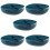 5Pcs Blue Plastic Denture Holder Box with Mirror Lightweight Portable 7