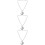 3Pcs Auto Rearview Mirror Pendants Silver Alloy Moon Shape Car Decor 8