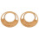 2Pcs Brown Bamboo Circle Bag Strap Handle for DIY Handbag Use 2