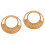 2Pcs Brown Bamboo Circle Bag Strap Handle for DIY Handbag Use 3