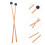 2Paires Sticks Percussion Tam Tam Langue Caoutchouc ABS 9