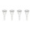 4Pcs Brass Tuba Mouth Replacement Silver Durable Instrument Accessory 4