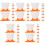 40Pcs Cute Cartoon Egg Holders Orange Egg Cups for Home Use 5