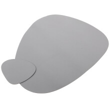 5Sets Grey PU Cup Coasters Heat Insulation Anti-Skid Mats for Home