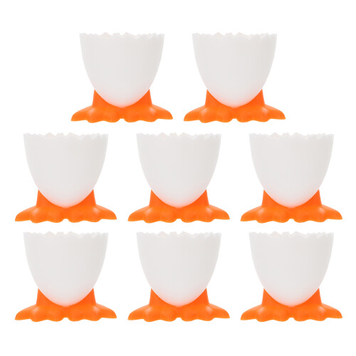 40Pcs Cute Cartoon Egg Holders Orange Egg Cups for Home Use 1