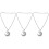 3Pcs Auto Rearview Mirror Pendants Silver Alloy Moon Shape Car Decor 5
