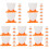 40Pcs Cute Cartoon Egg Holders Orange Egg Cups for Home Use 4