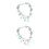 2Pièces De Métal Argenté Design Ethnique 5