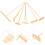 3Sets Bamboo Sand Rakes Mini Tea Set Decor Assorted Color 2
