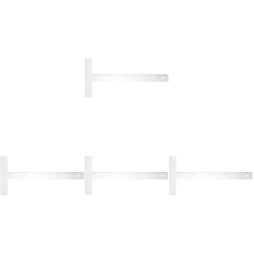 4Pcs White Acrylic Ruler for Woodworking DIY Crafting 1