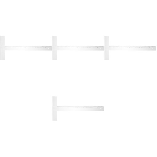 4Pcs White Acrylic Ruler for Woodworking DIY Crafting 2