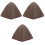 3Pcs Absorbent Wool Felt Sauna Hats Grey Comfortable Bathing Hats 2