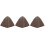 3Pcs Absorbent Wool Felt Sauna Hats Grey Comfortable Bathing Hats 3
