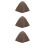 3Pcs Absorbent Wool Felt Sauna Hats Grey Comfortable Bathing Hats 7