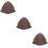 3Pcs Absorbent Wool Felt Sauna Hats Grey Comfortable Bathing Hats 8