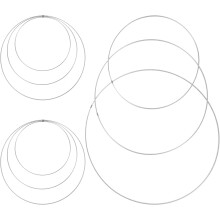 18Pcs Durable Iron Rings DIY Dreamcatcher Material Silver Hoops