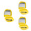 3Pcs Durable Yellow Retainer Case Ventilated Denture Storage Container 5
