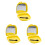 3Pcs Durable Yellow Retainer Case Ventilated Denture Storage Container 2